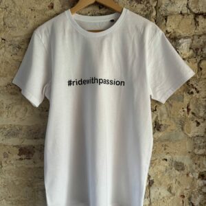 ride with passion t-shirt blanc