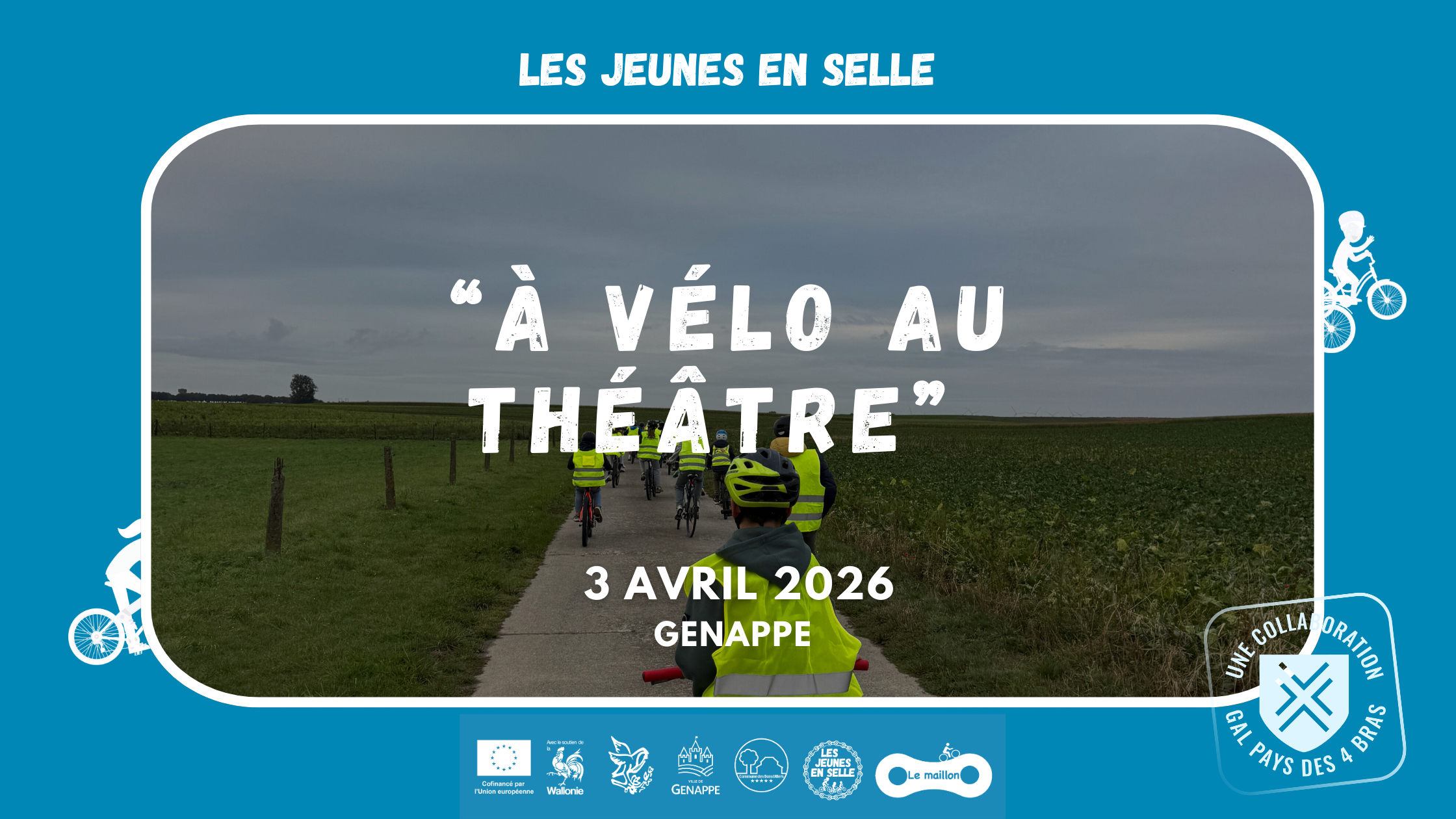 à vélo au théatre à genappe à vélo au théatre à genappe